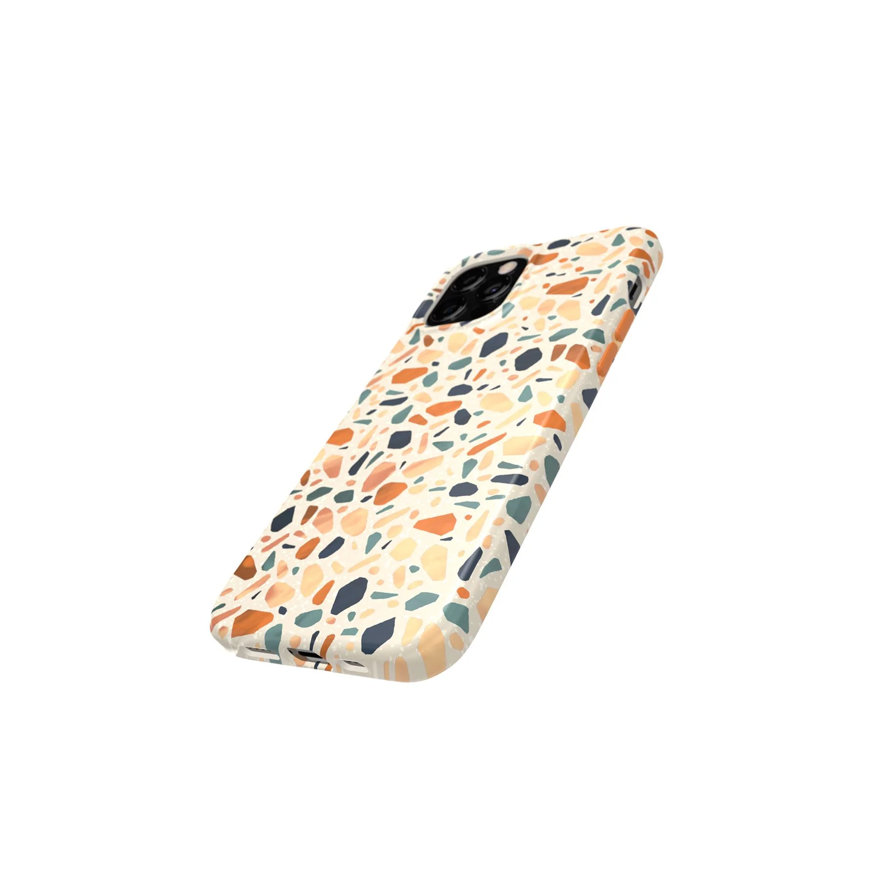 Eco Art - Apple iPhone 12/12 Pro Case - Terazzo Orange - Image 3