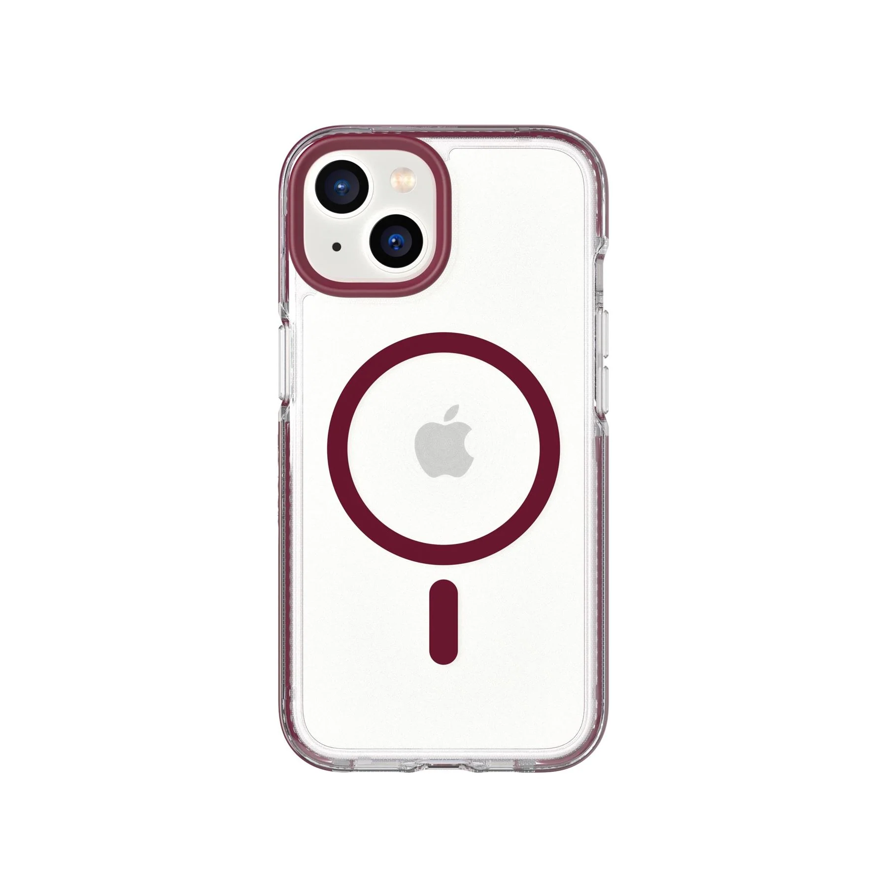 EvoCrystal MagSafe - Apple iPhone 17e/16e/15/14/13 Case - Clear/Burgundy