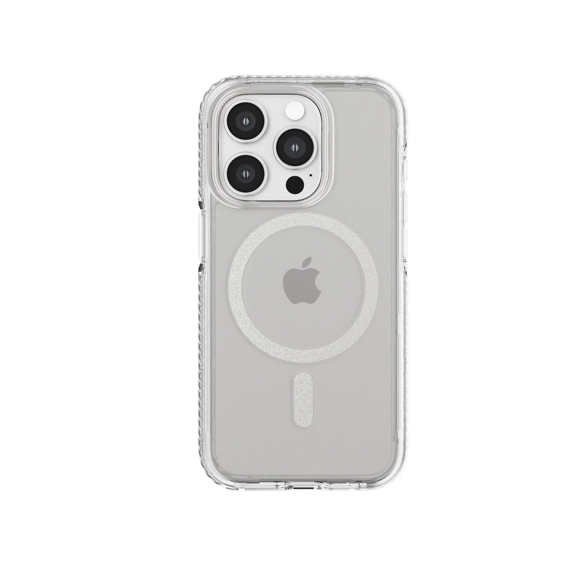EvoCrystal - Apple iPhone 15 Pro Case MagSafe Compatible - White Titanium
