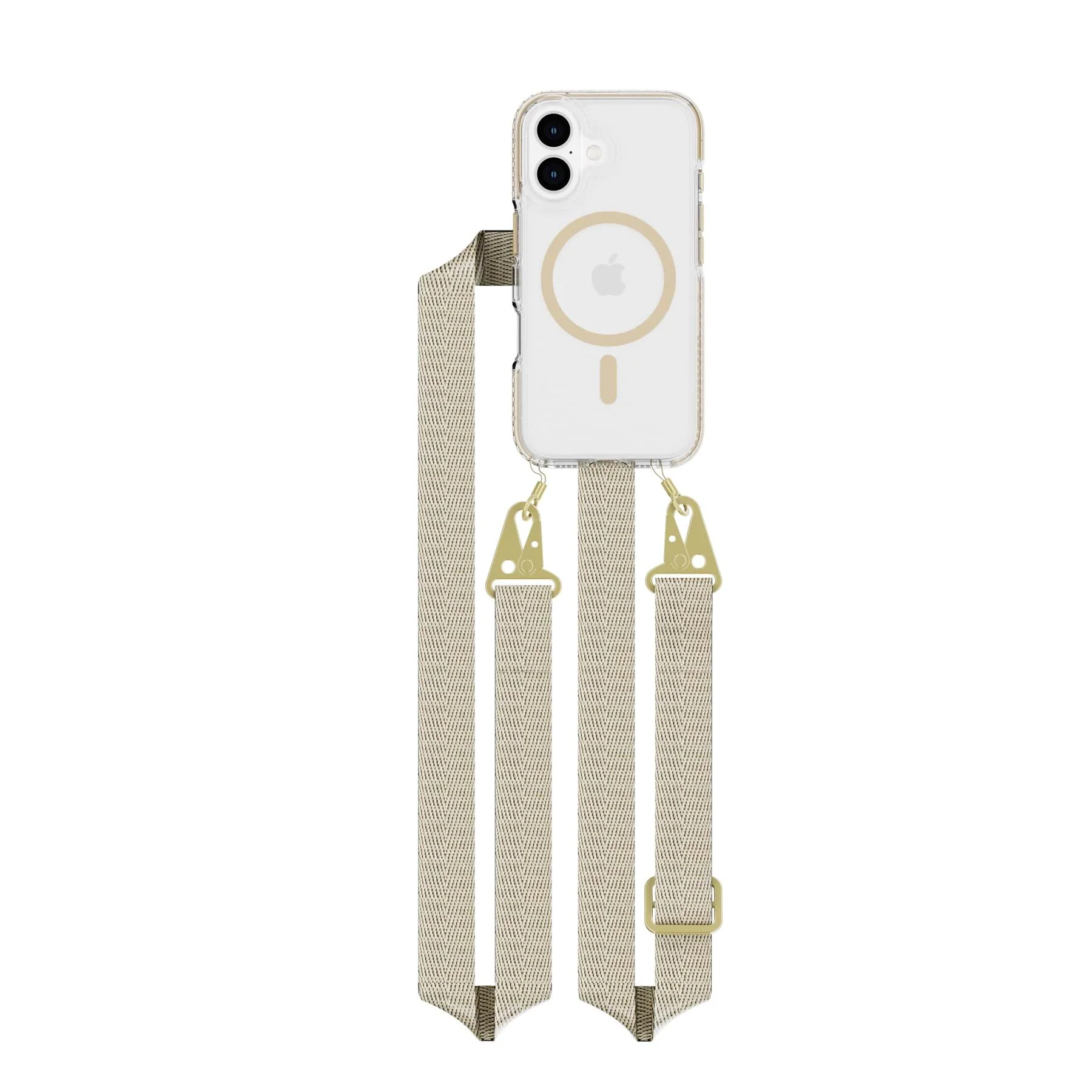 EvoCrystal - Apple iPhone 16 Case with Cross-Body -  Gold - Image 4