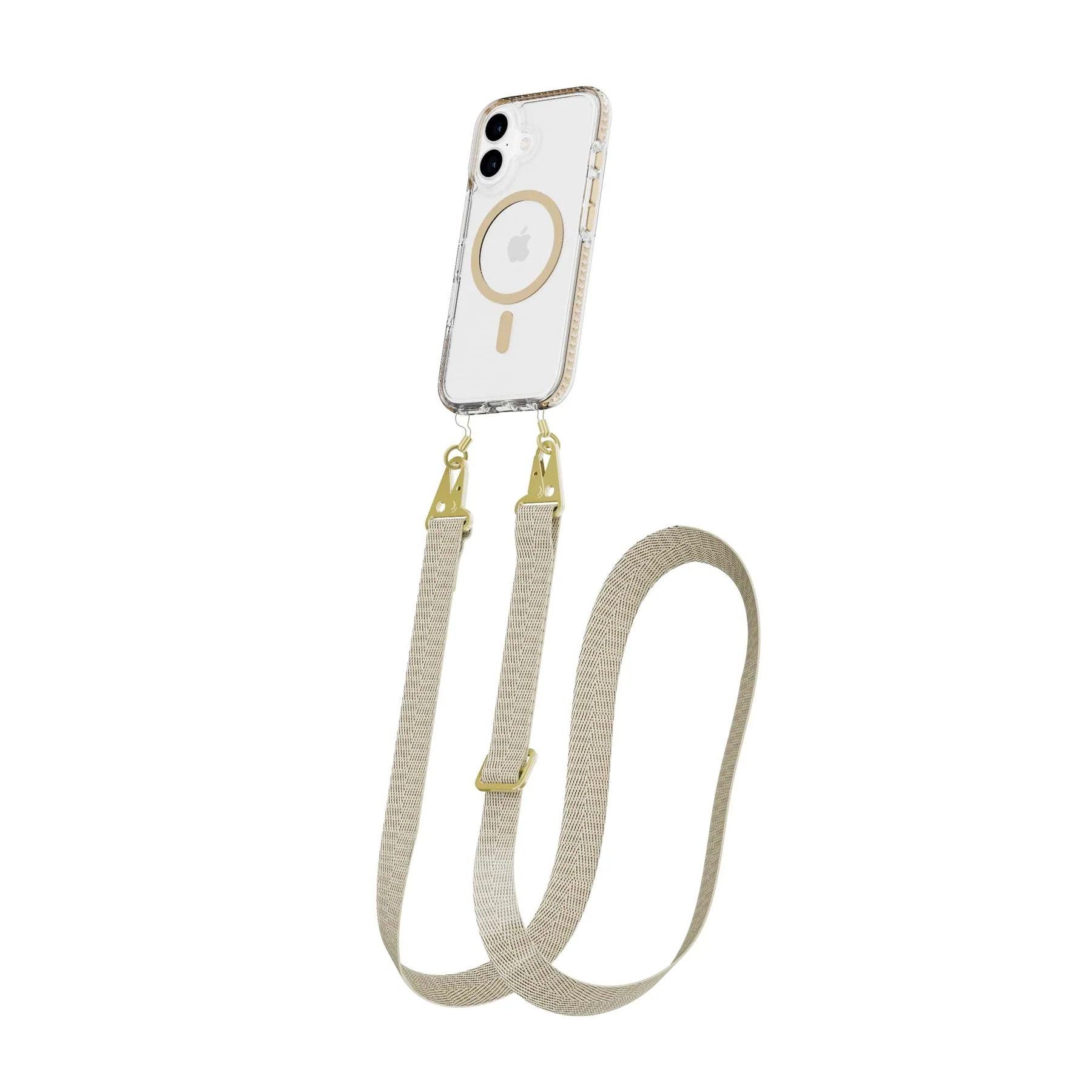 EvoCrystal - Apple iPhone 16 Case with Cross-Body -  Gold - Image 5