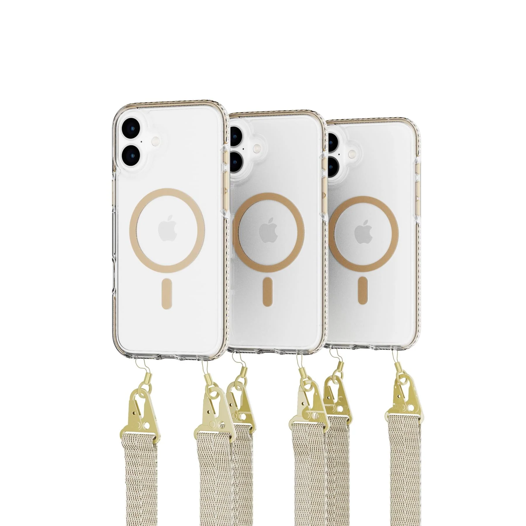 EvoCrystal - Apple iPhone 16 Plus Case with Cross-Body - Gold - Image 3