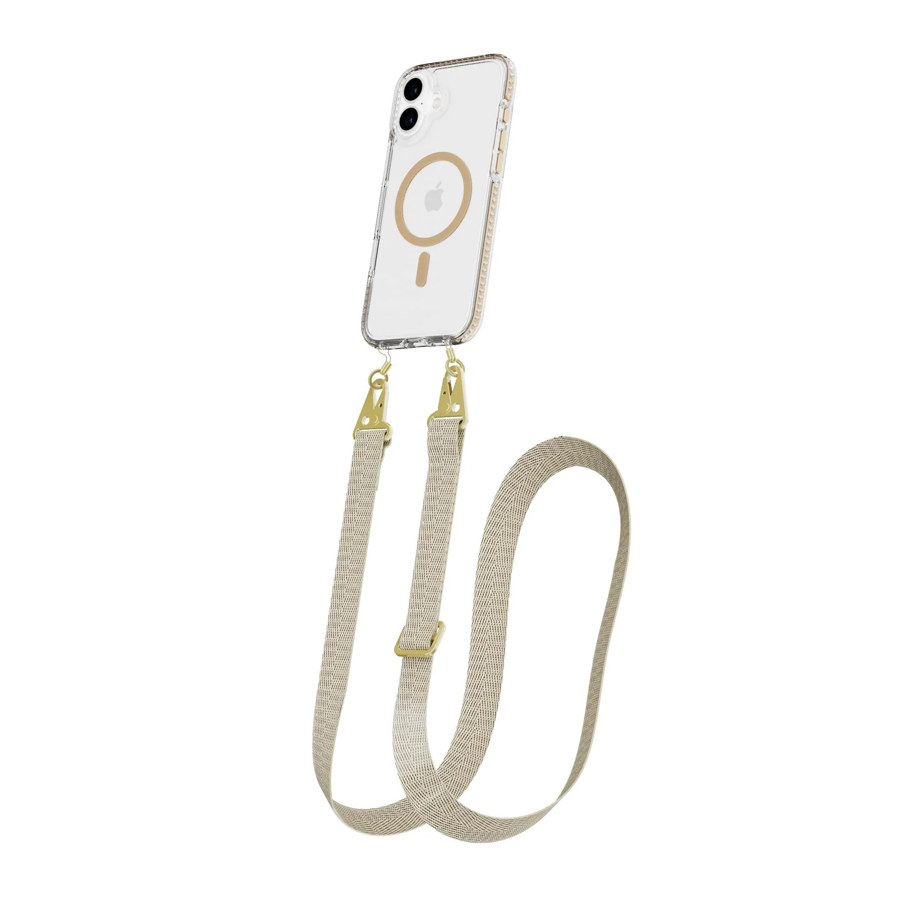 EvoCrystal - Apple iPhone 16 Plus Case with Cross-Body - Gold - Image 4