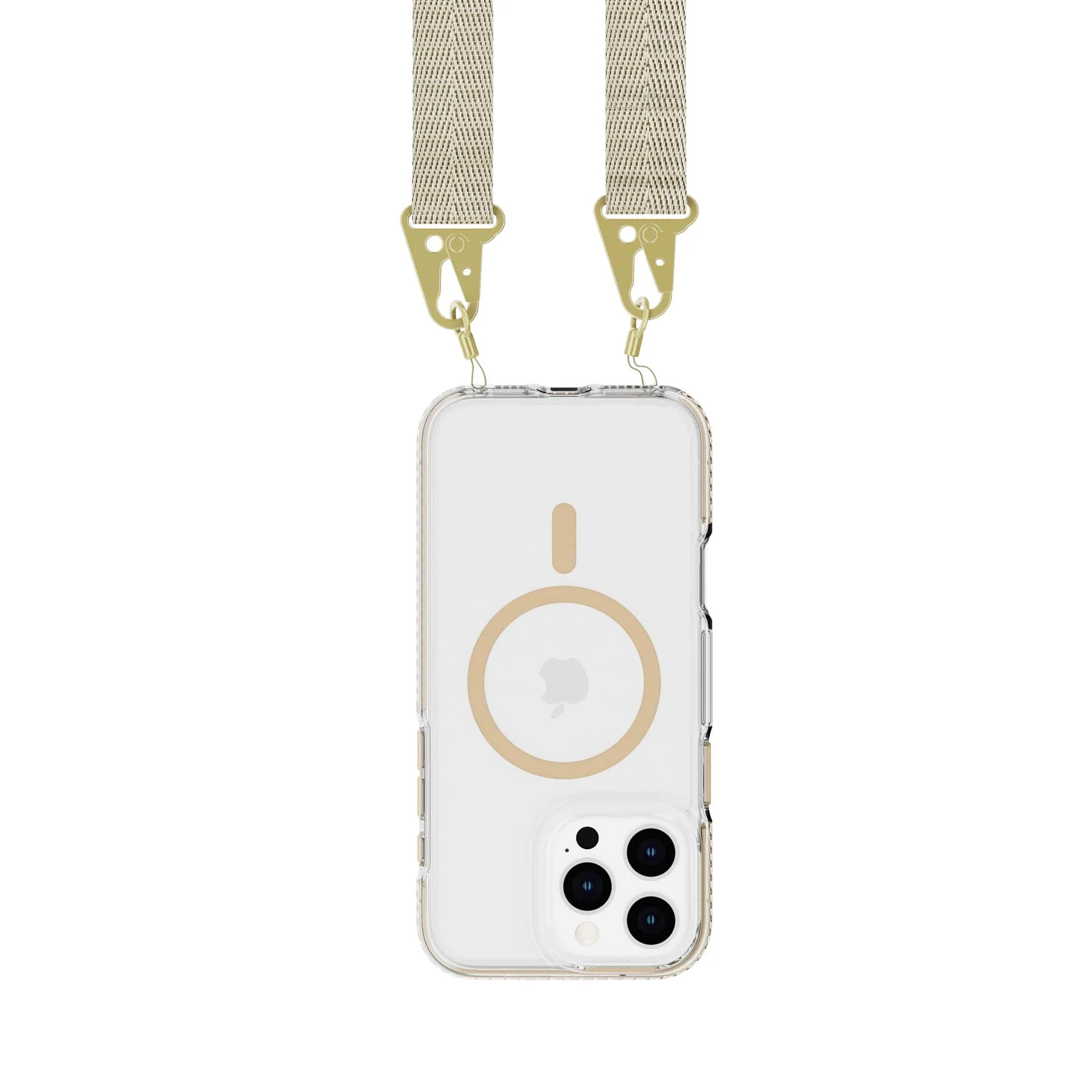 EvoCrystal - Apple iPhone 16 Pro Max Case with Cross-Body - Gold - Image 2
