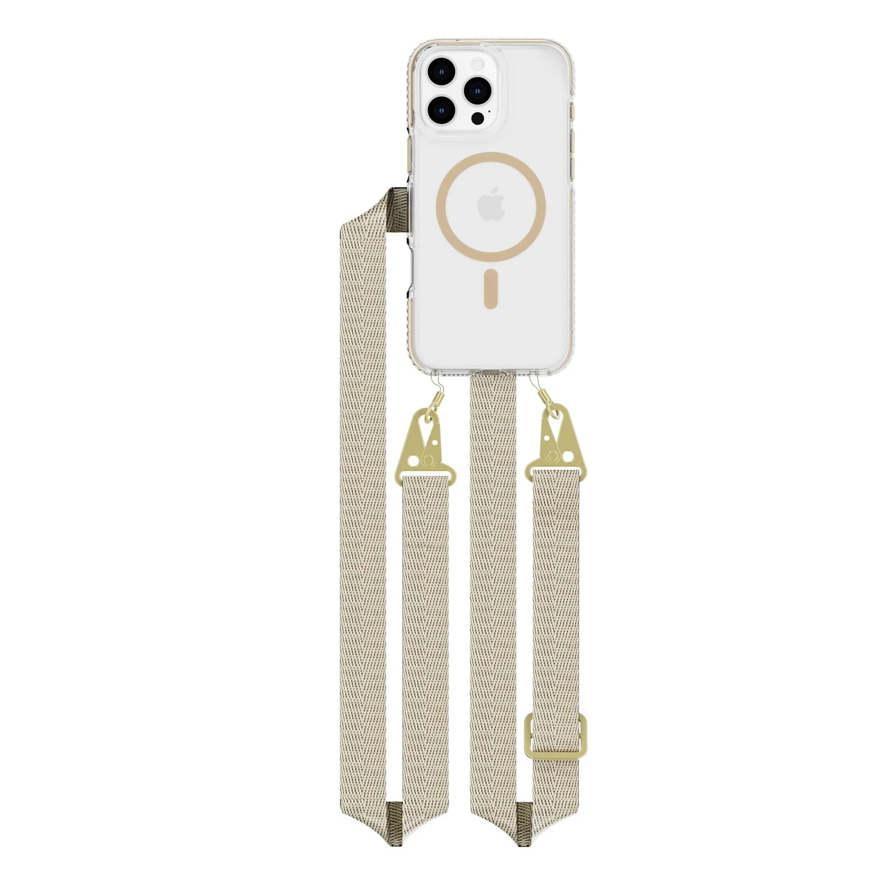 EvoCrystal - Apple iPhone 16 Pro Max Case with Cross-Body - Gold - Image 4