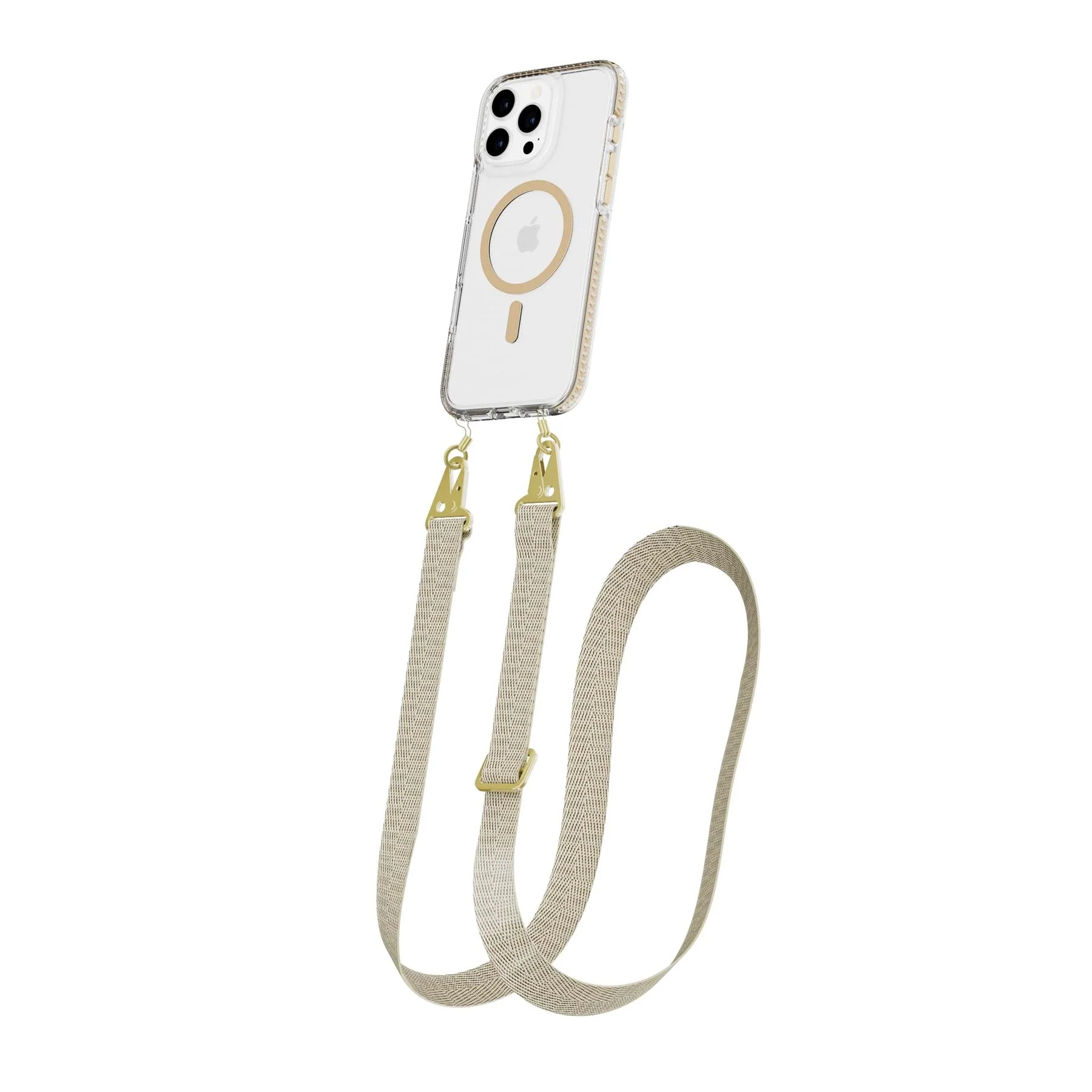 EvoCrystal - Apple iPhone 16 Pro Max Case with Cross-Body - Gold - Image 5