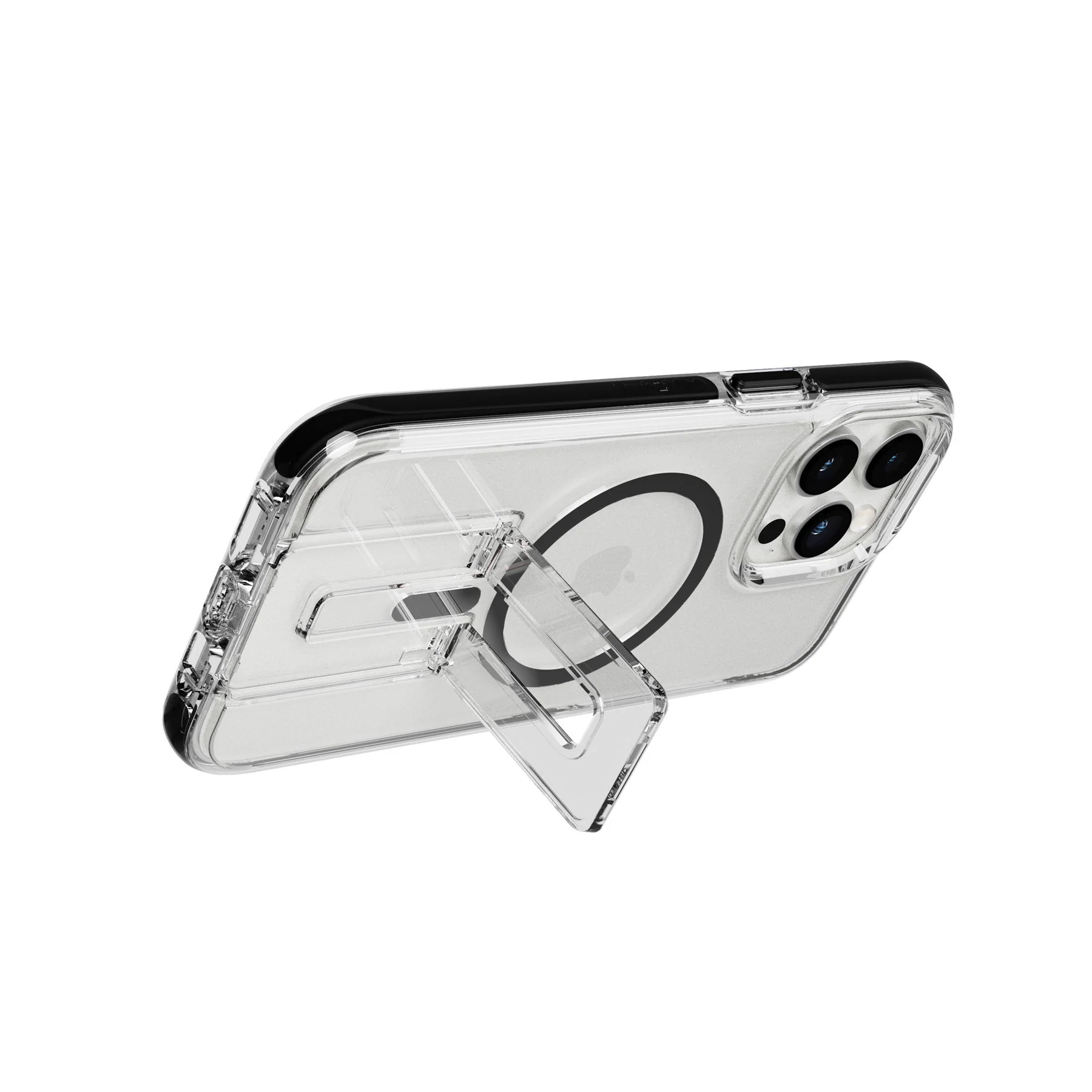 EvoCrystal Kick - Apple iPhone 14 Pro Max Case MagSafe Compatible - Clear Black - Image 3