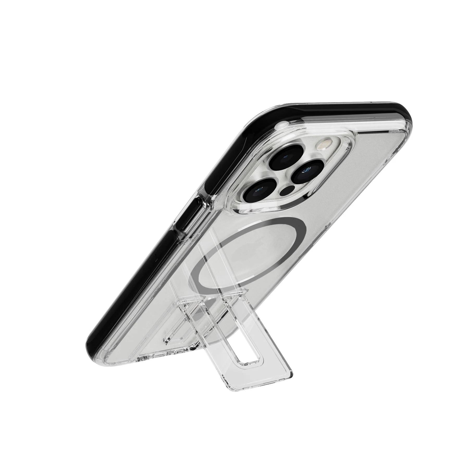 EvoCrystal Kick - Apple iPhone 14 Pro Max Case MagSafe Compatible - Clear Black - Image 4