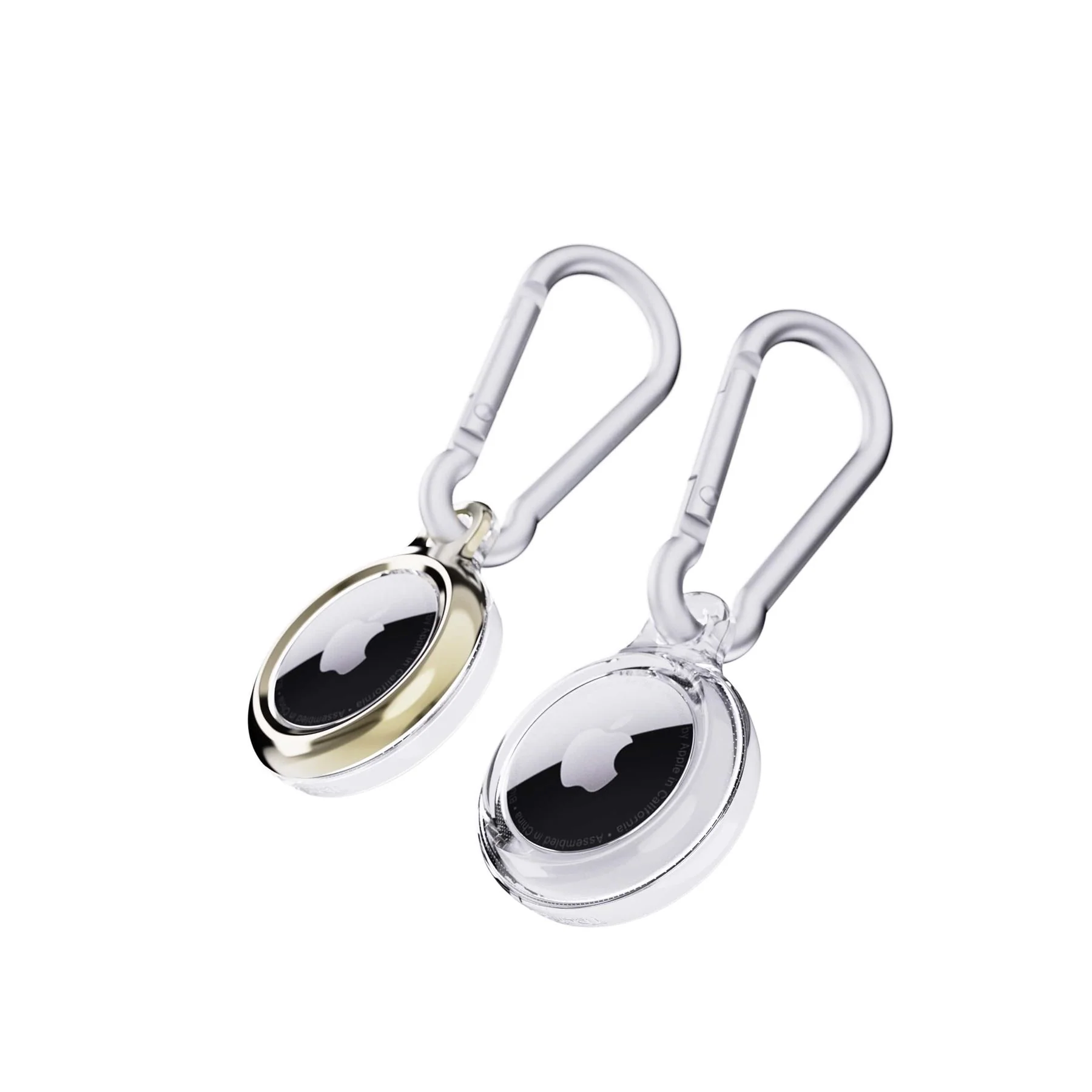 EvoPop - Apple AirTag Case Bundle (x2) - Gold & Clear - Image 3