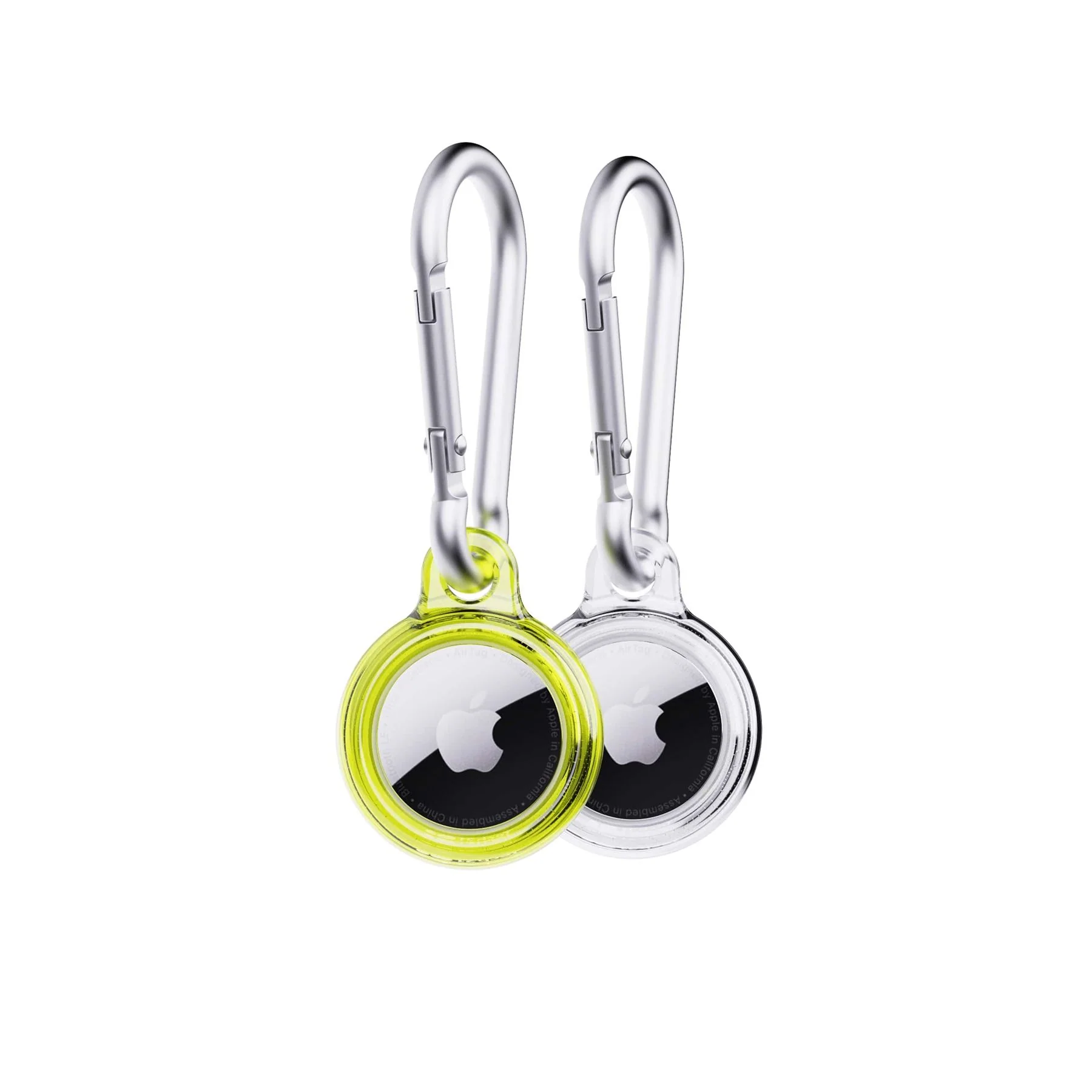 EvoPop - Apple AirTag Case Bundle (x2) - Cyber Lime & Clear - Image 5