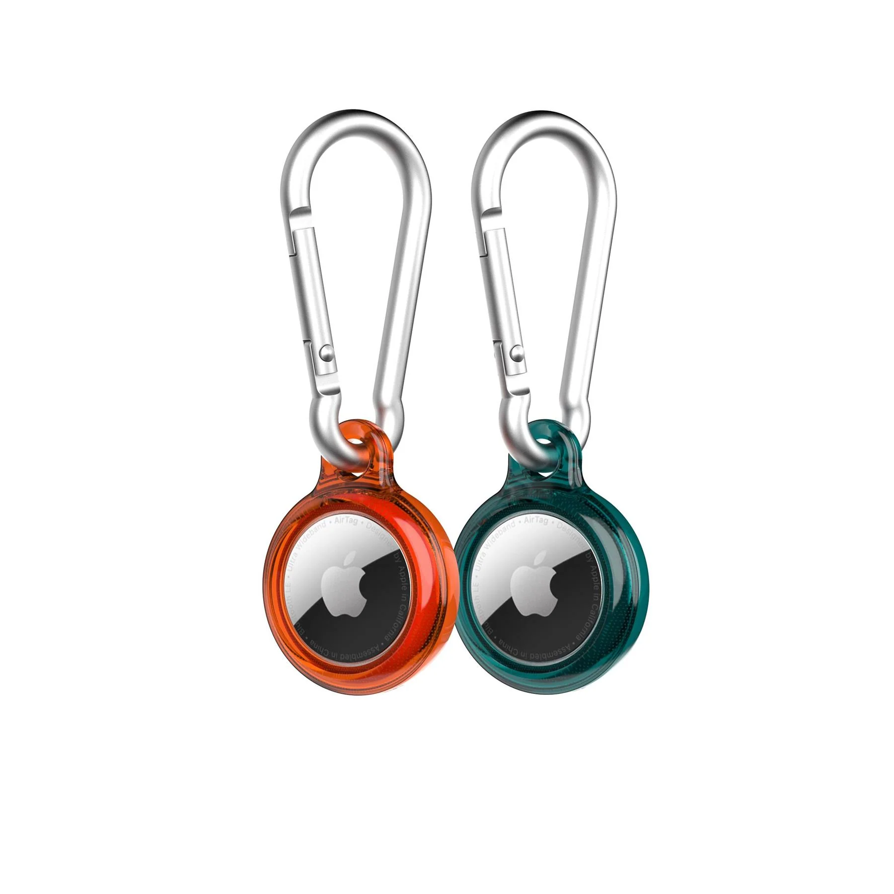 EvoPop - Apple AirTag Case Bundle (x2) - Tangerine and Verdigris - Image 5