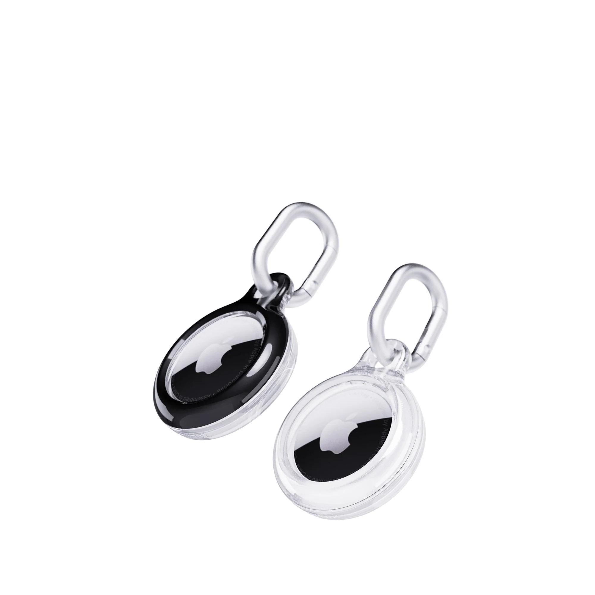 EvoPop - Apple AirTag Case Bundle (x2) - Black & Clear - Image 3