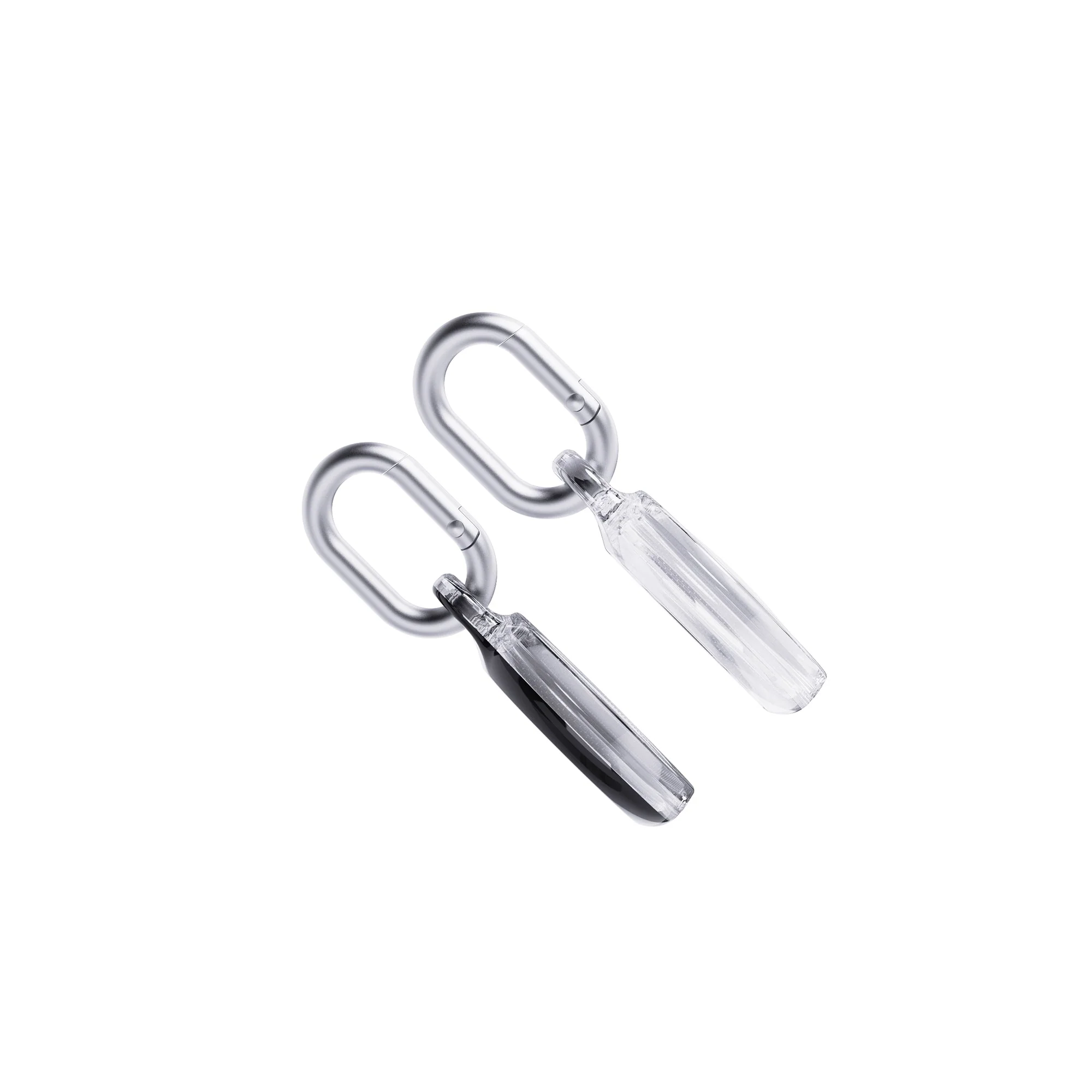 EvoPop - Apple AirTag Case Bundle (x2) - Black & Clear - Image 4