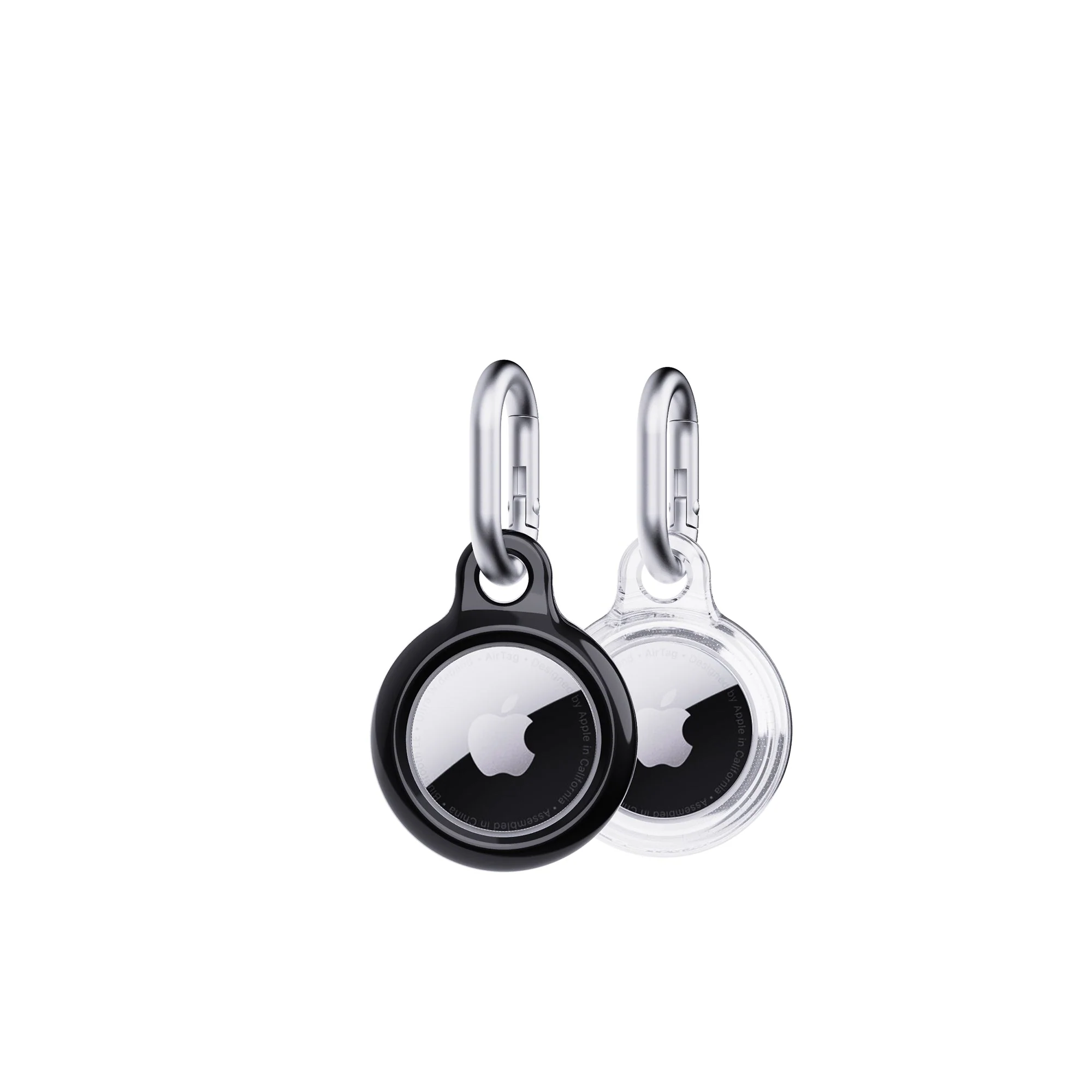 EvoPop - Apple AirTag Case Bundle (x2) - Black & Clear - Image 5