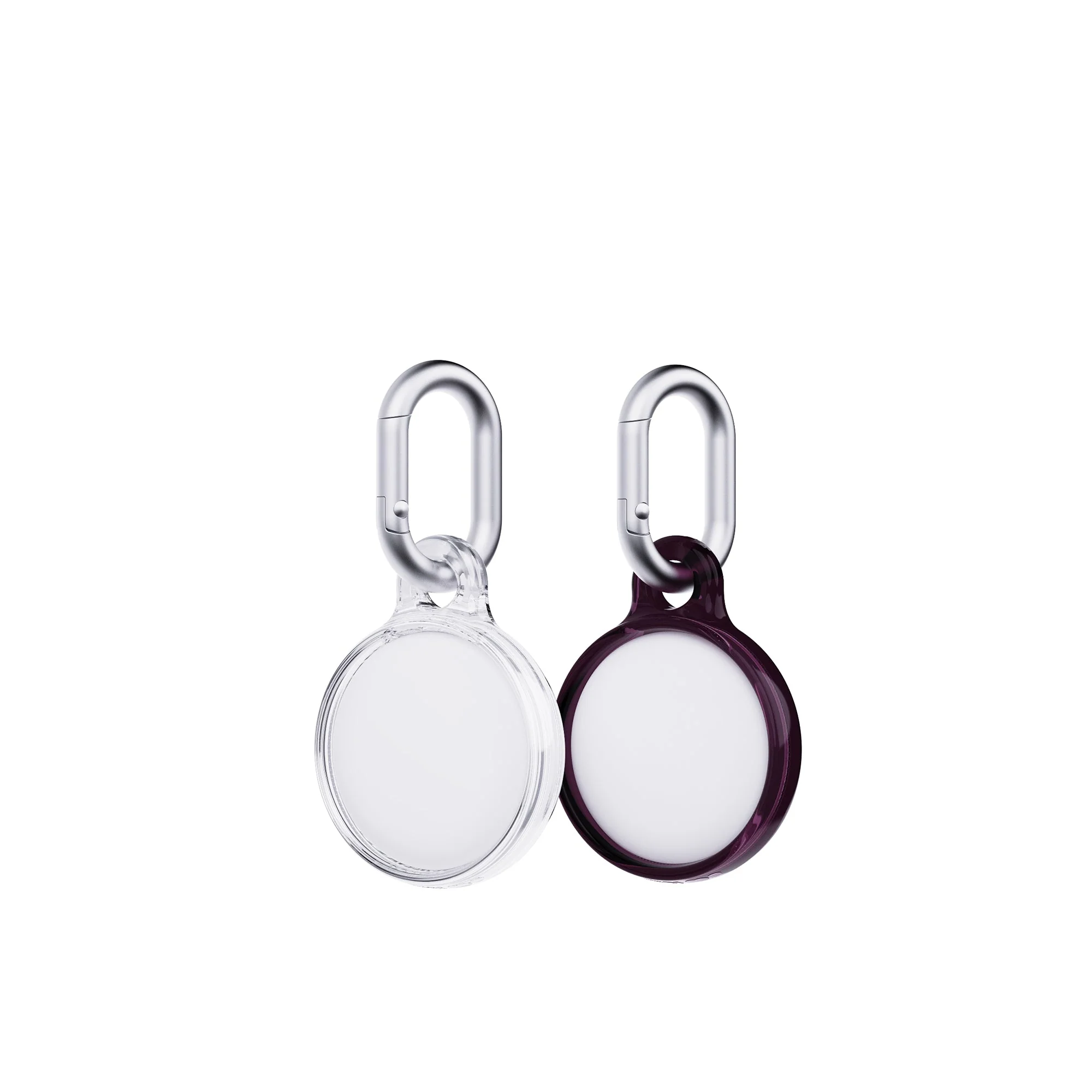 EvoPop - Apple AirTag Case Bundle (x2) - Cherry Lacquer & Clear - Image 2