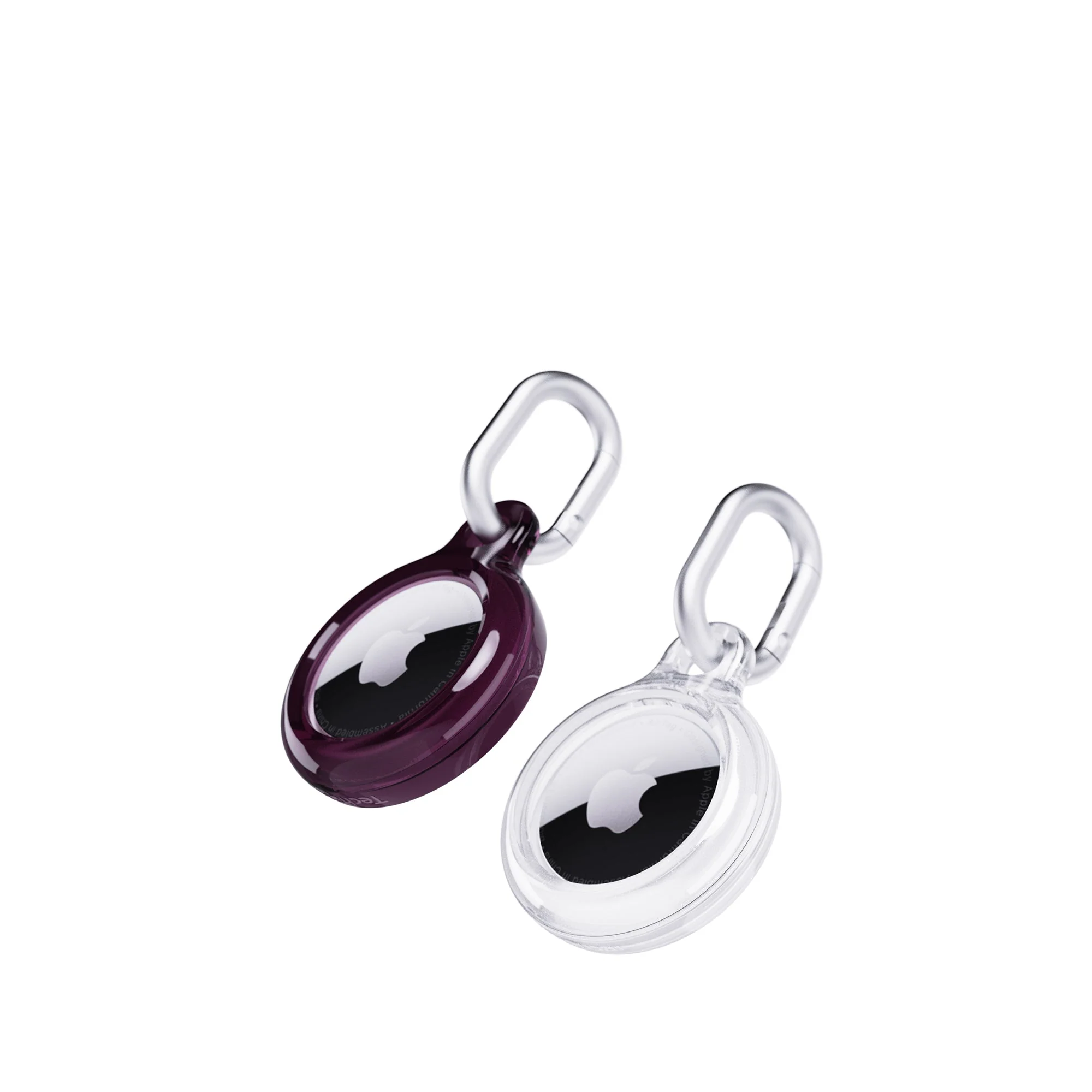 EvoPop - Apple AirTag Case Bundle (x2) - Cherry Lacquer & Clear - Image 3