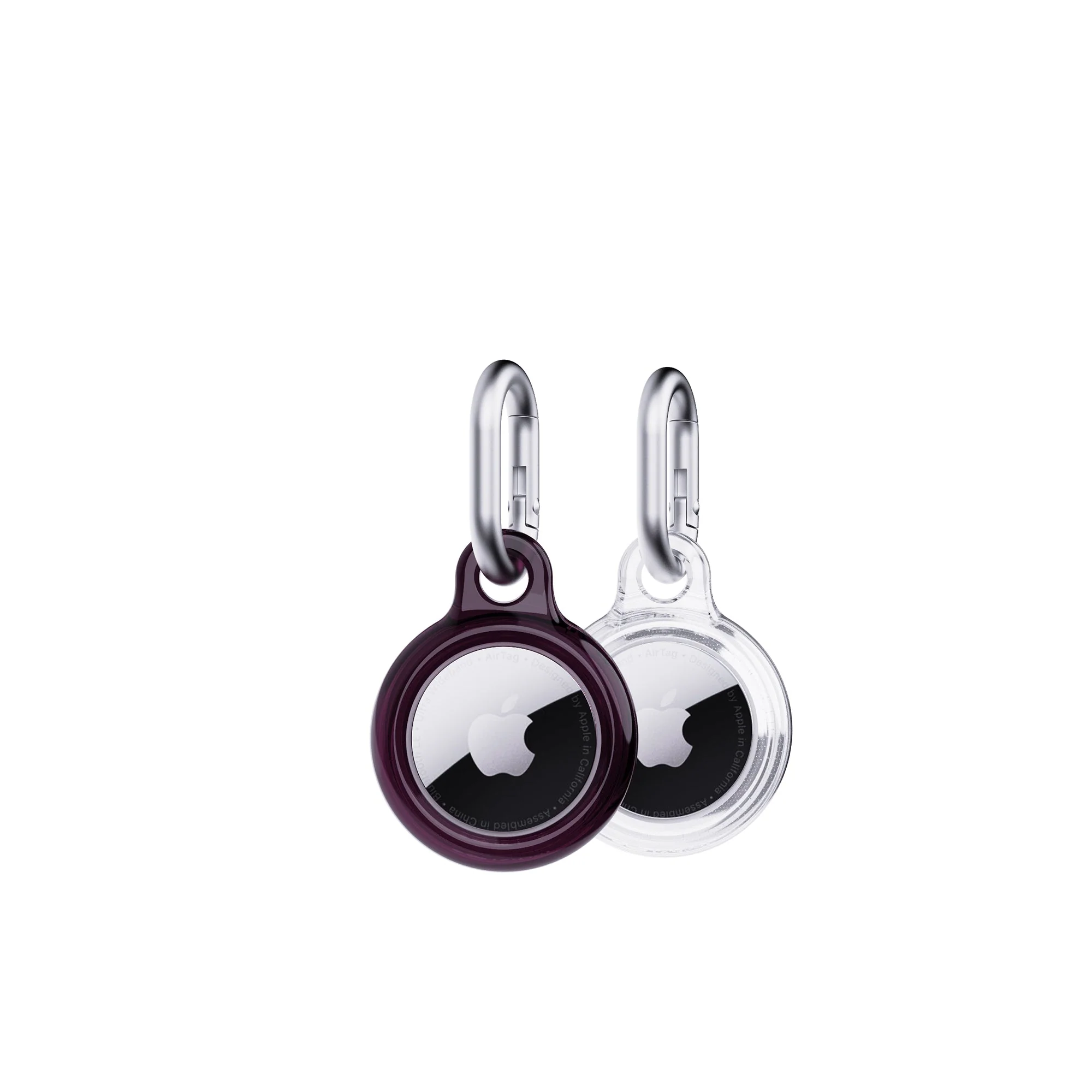 EvoPop - Apple AirTag Case Bundle (x2) - Cherry Lacquer & Clear - Image 5