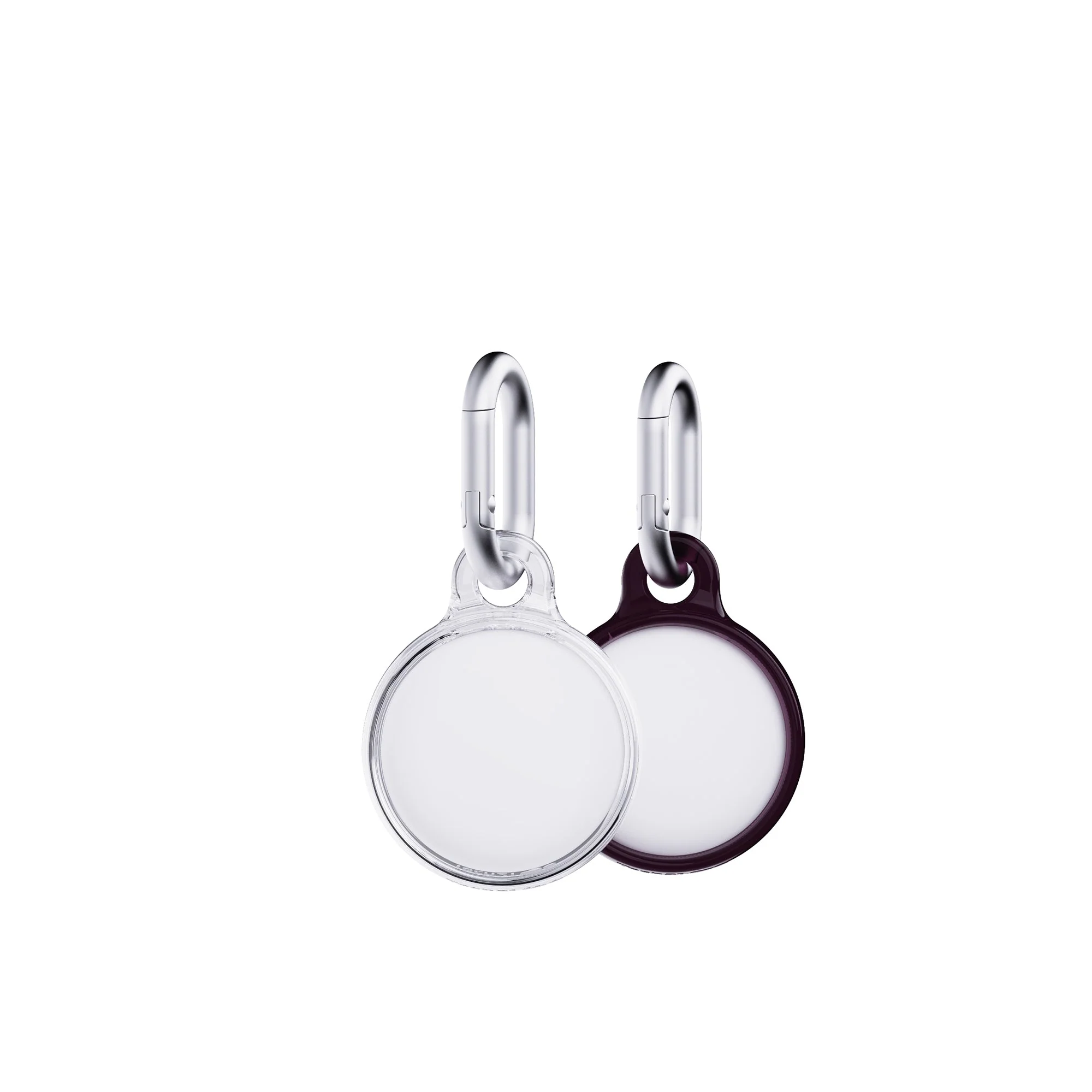 EvoPop - Apple AirTag Case Bundle (x2) - Cherry Lacquer & Clear - Image 6