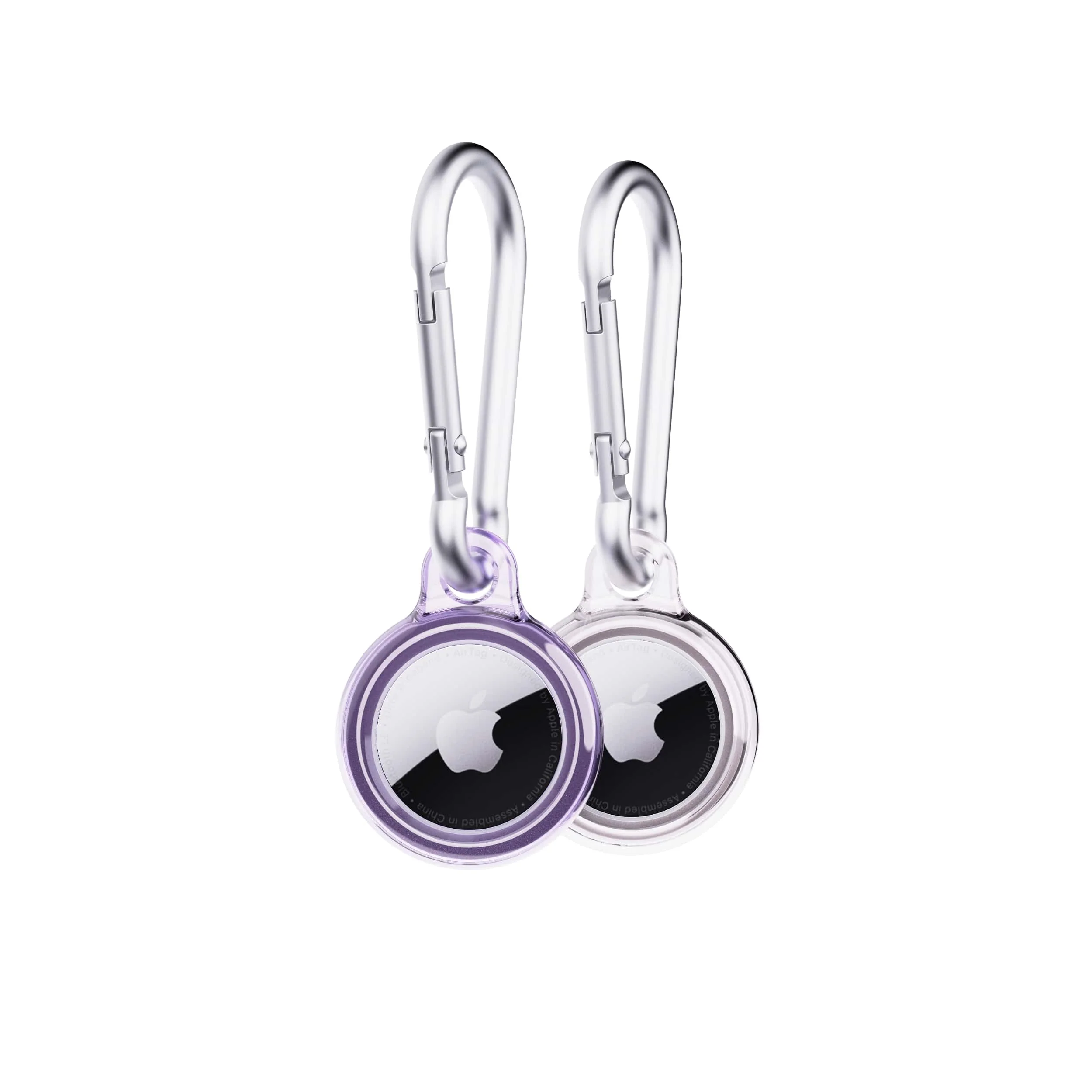 EvoPop - Apple AirTag Case Bundle (x2) - Diamond Dust & Clear - Image 6