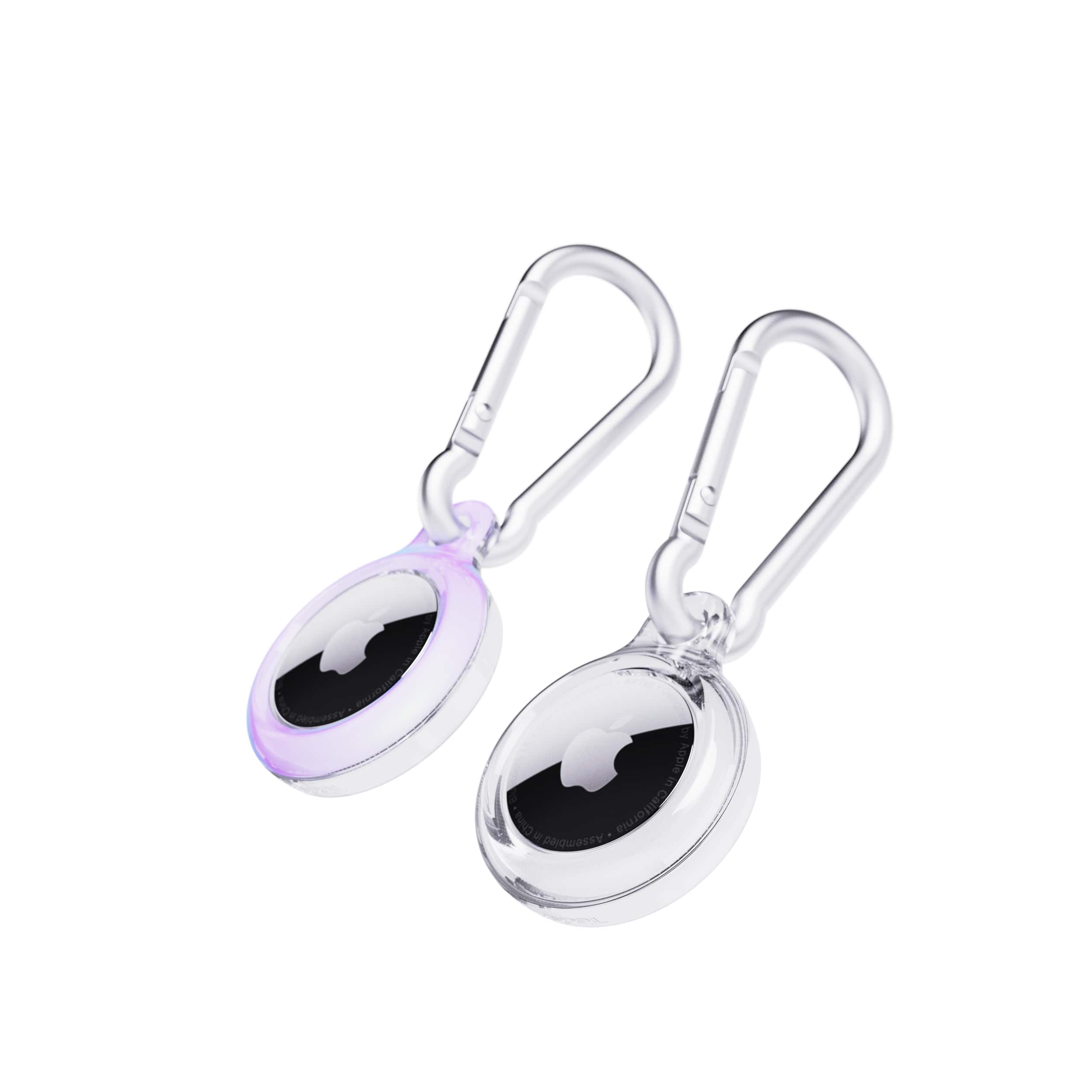 EvoPop - Apple AirTag Case Bundle (x2) - Holographic Purple & Clear - Image 3
