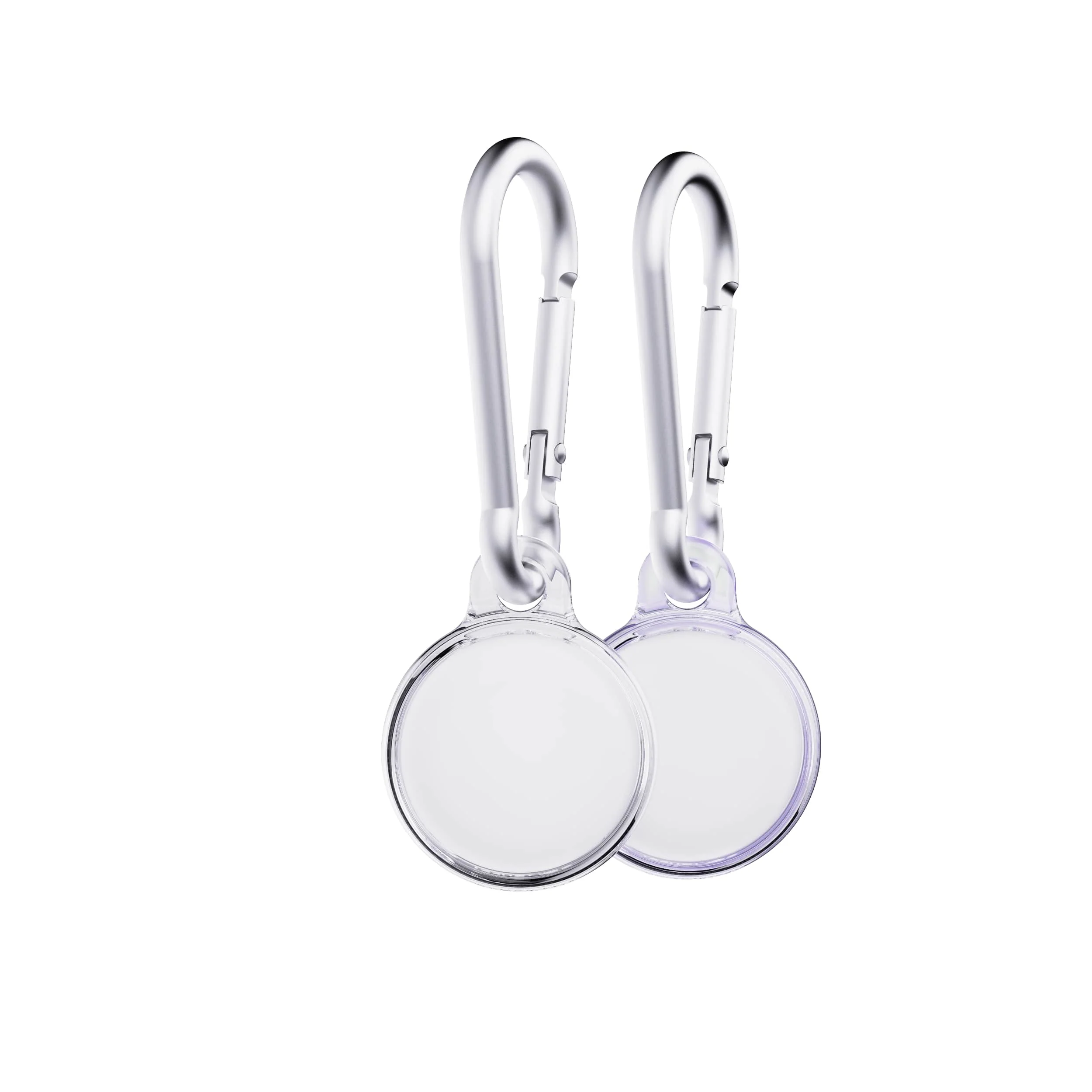 EvoPop - Apple AirTag Case Bundle (x2) - Holographic Purple & Clear - Image 5