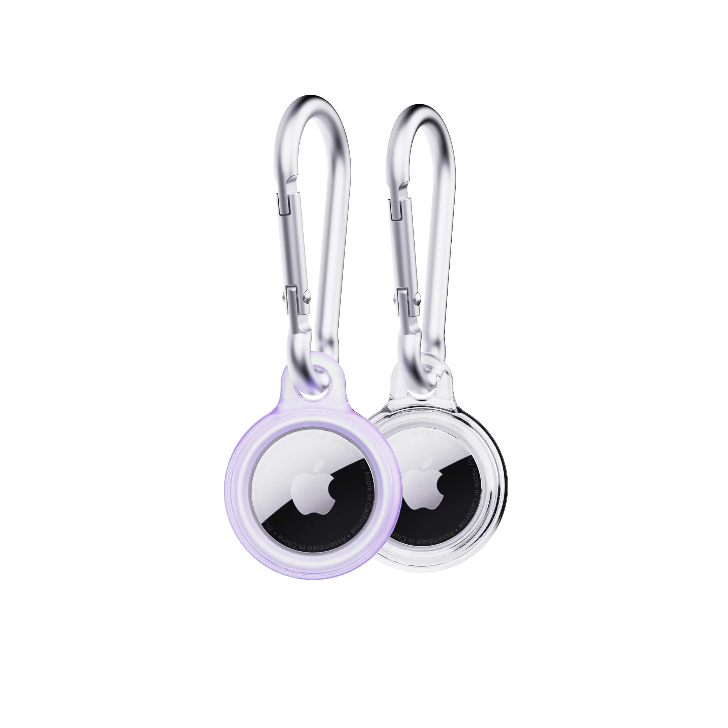 EvoPop - Apple AirTag Case Bundle (x2) - Holographic Purple & Clear - Image 6