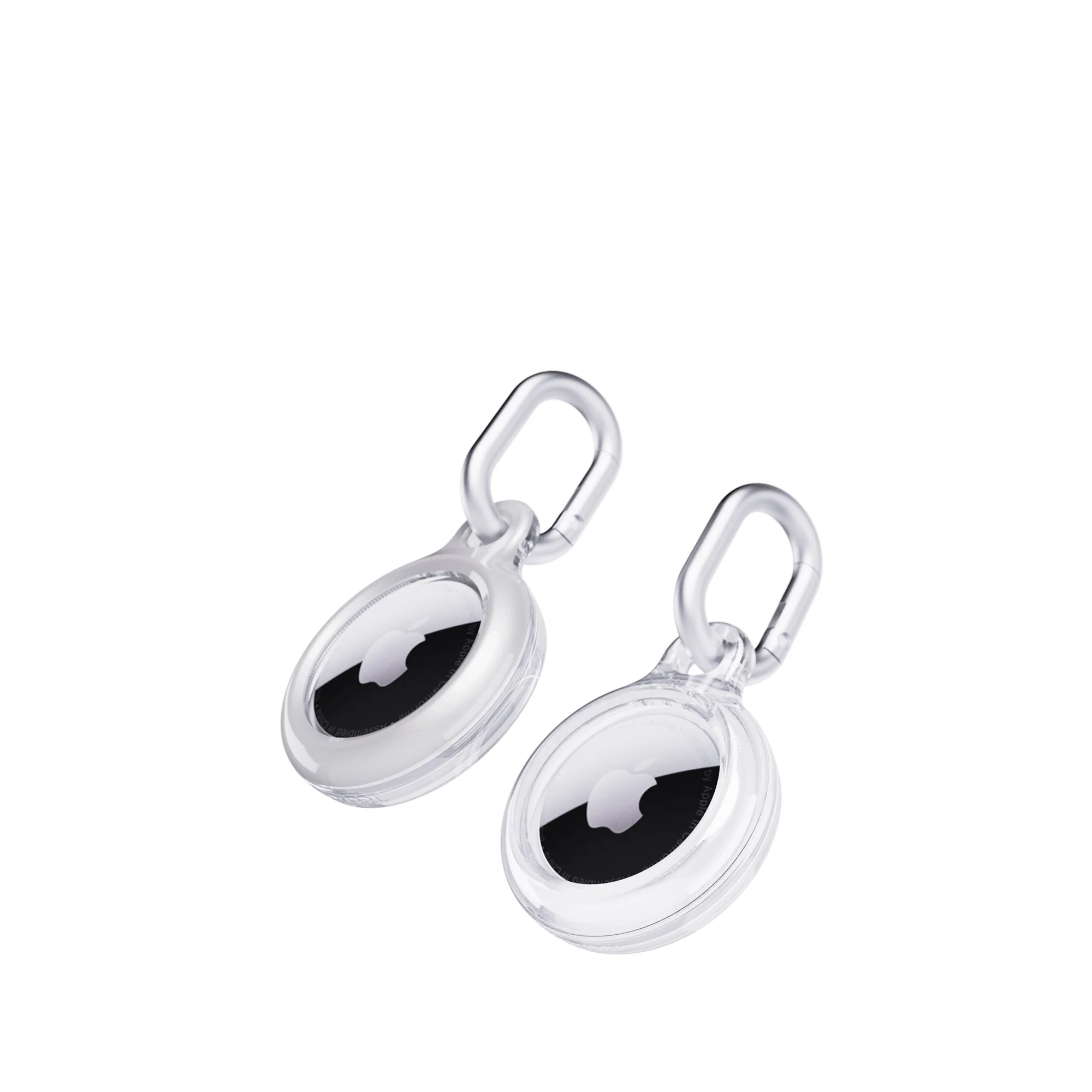 EvoPop - Apple AirTag Case Bundle (x2) - Silver & Clear - Image 3