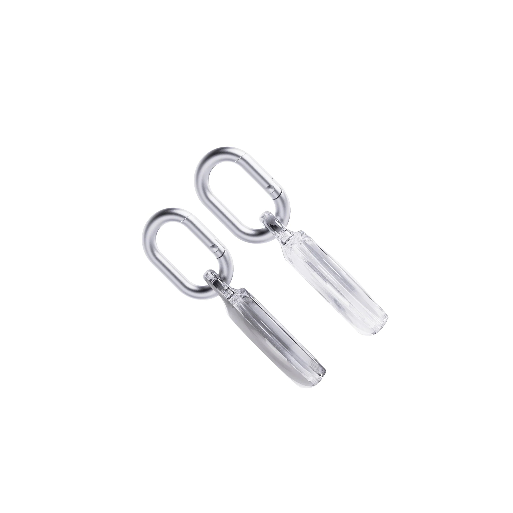 EvoPop - Apple AirTag Case Bundle (x2) - Silver & Clear - Image 4