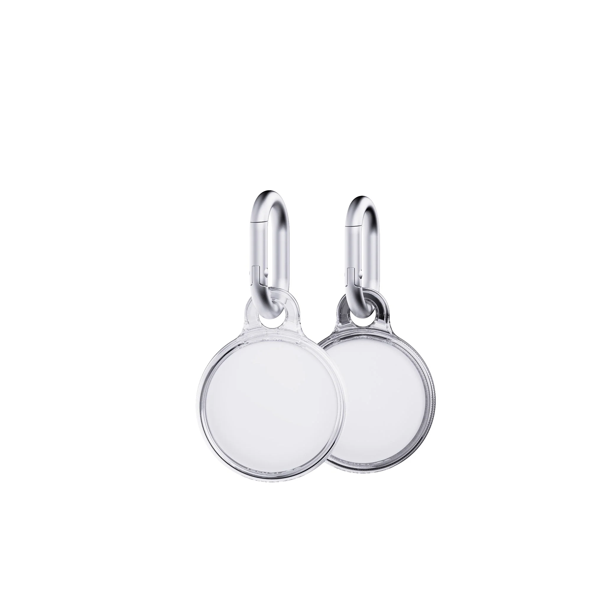 EvoPop - Apple AirTag Case Bundle (x2) - Silver & Clear - Image 6