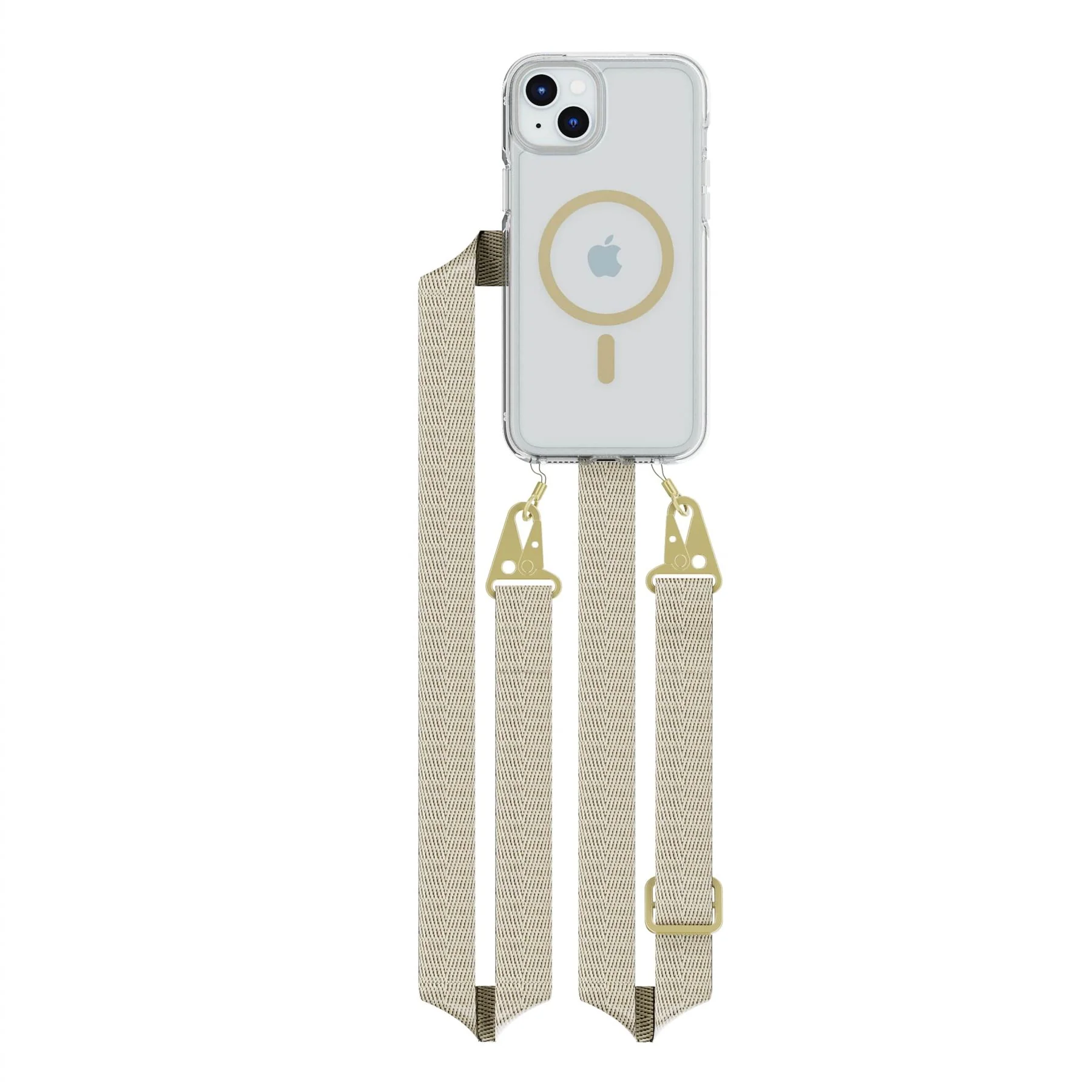 FlexQuartz - Apple iPhone 15 Plus Case MagSafe Compatible with Cross-Body - Gold - Image 3
