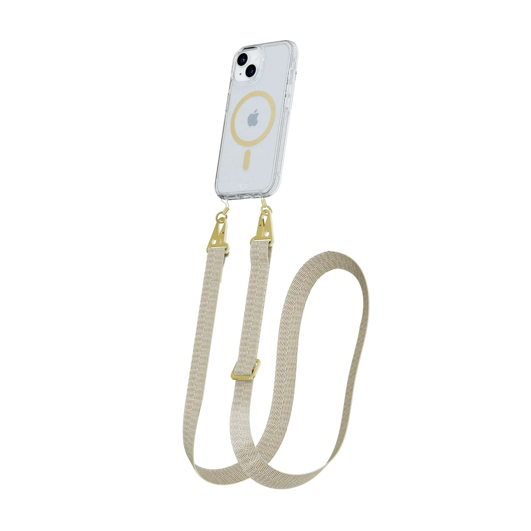 FlexQuartz - Apple iPhone 15 Plus Case MagSafe Compatible with Cross-Body - Gold - Image 5