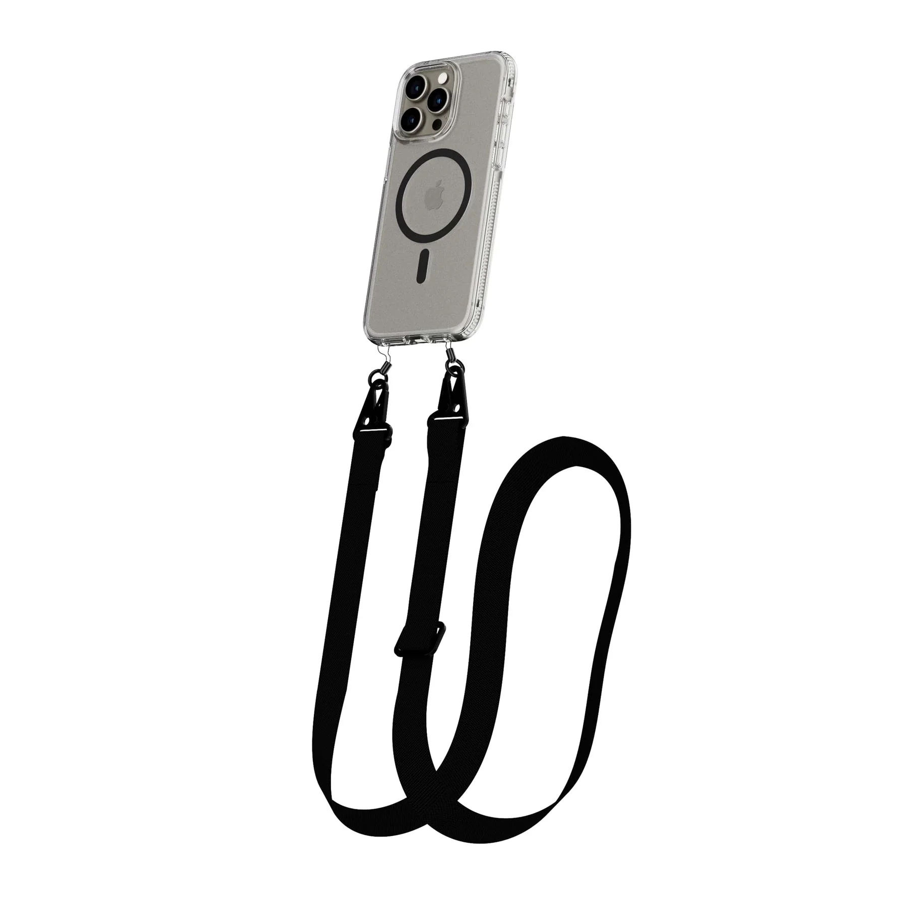 FlexQuartz - Apple iPhone 15 Pro Max Case MagSafe Compatible with Cross-Body - Black - Image 5