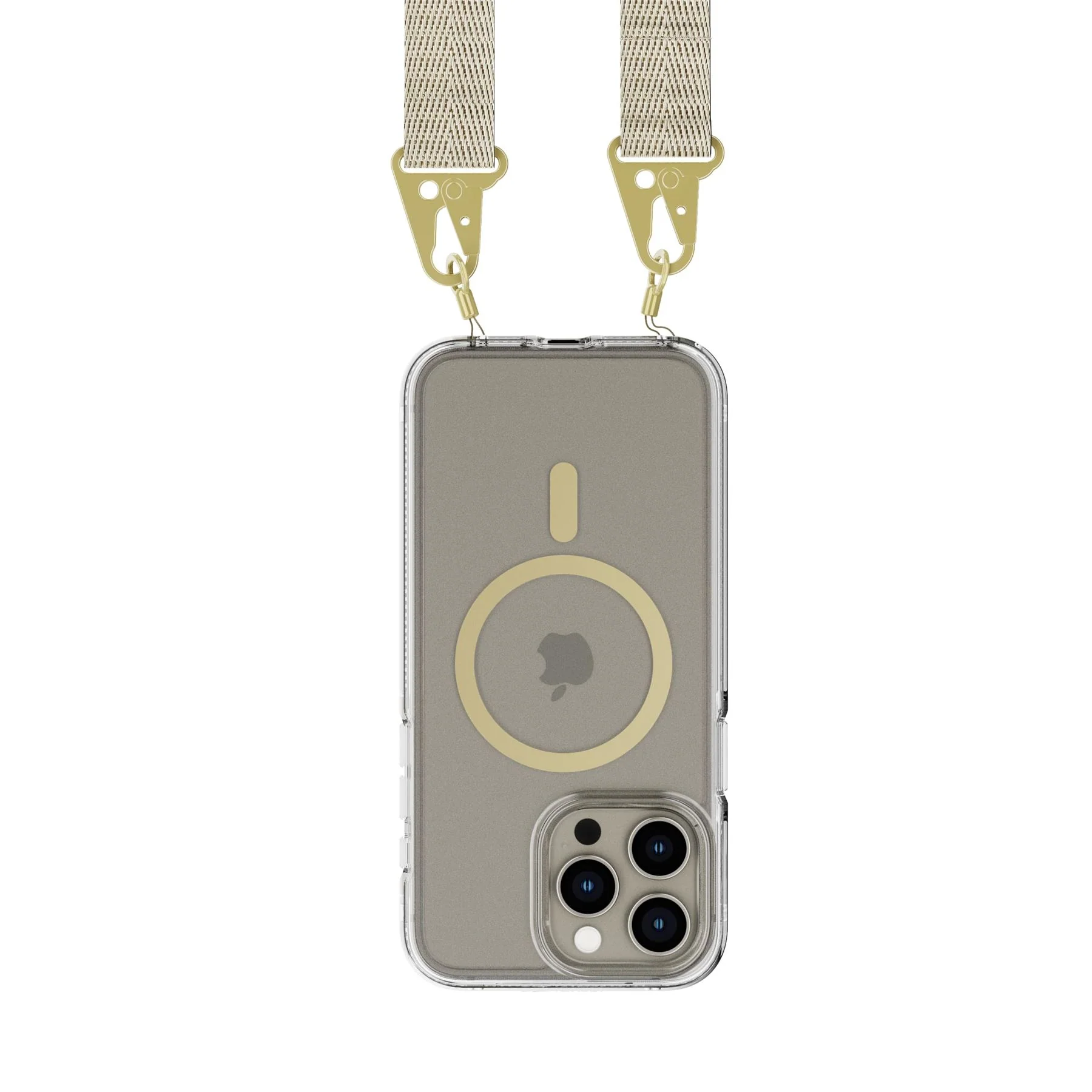 FlexQuartz - Apple iPhone 15 Pro Max Case MagSafe Compatible with Cross-Body - Gold - Image 2