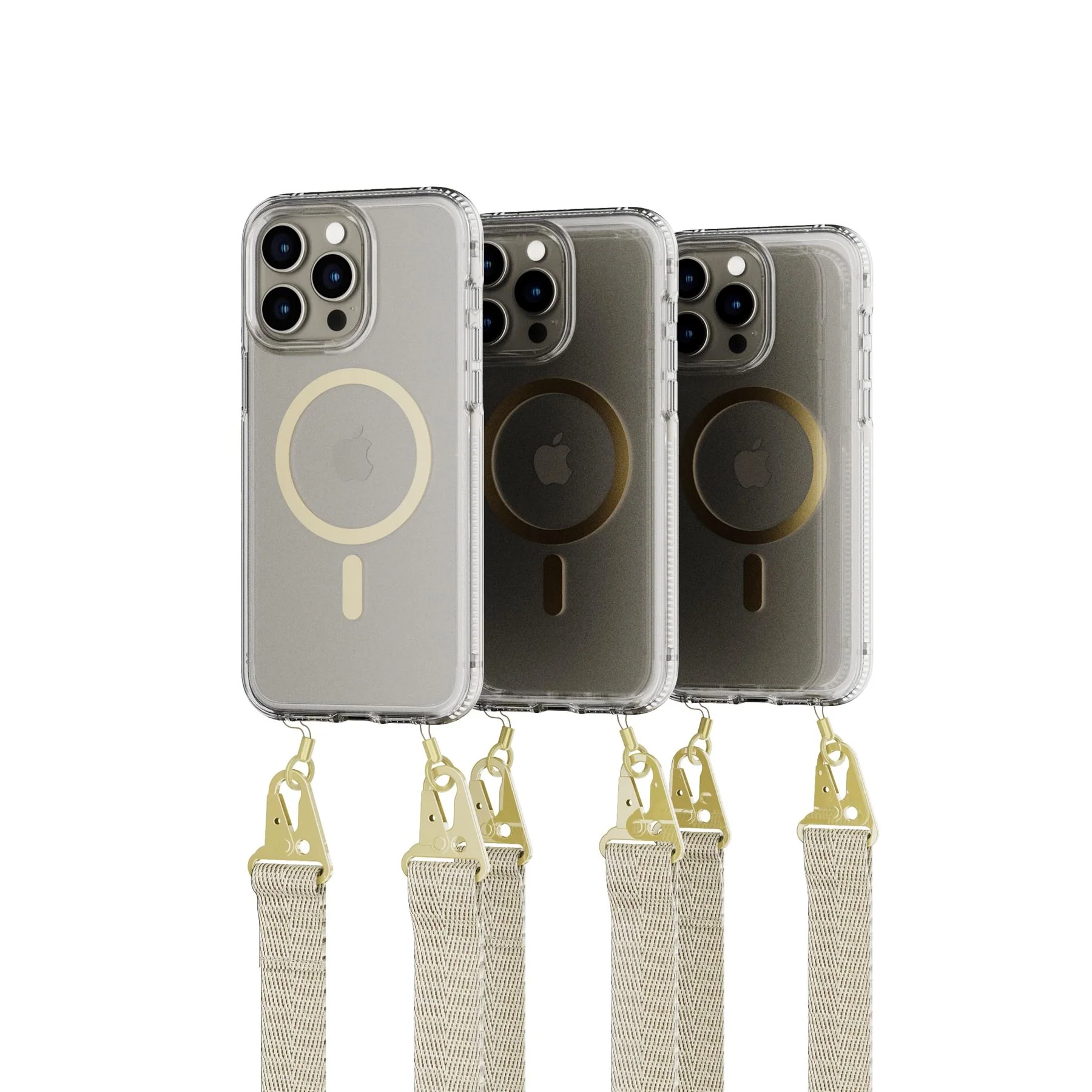 FlexQuartz - Apple iPhone 15 Pro Max Case MagSafe Compatible with Cross-Body - Gold - Image 4